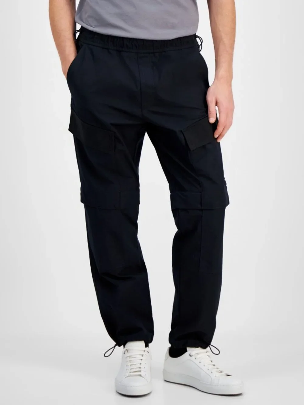 Hugo by Hugo Boss Men's Glenn Drawstring Cargo Pants - Black NWT